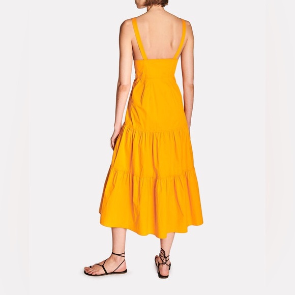 A.L.C. Marigold Yellow Button Down Midi Dress Size 4 - Picture 3 of 5